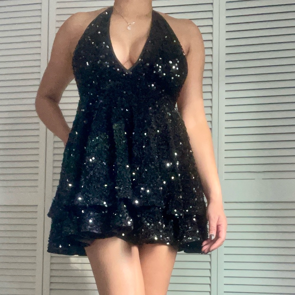 Little black sparkly dress